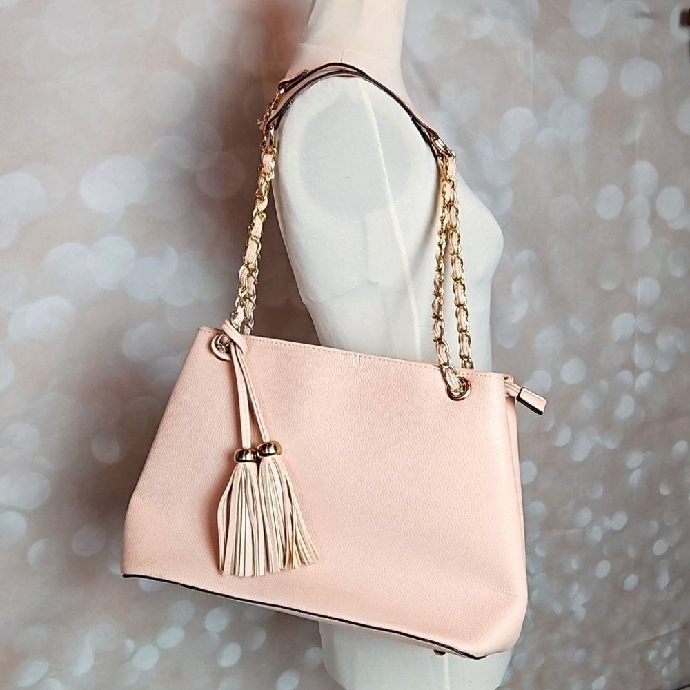 Unbranded Pink Shoulder Bag With Chain Straps